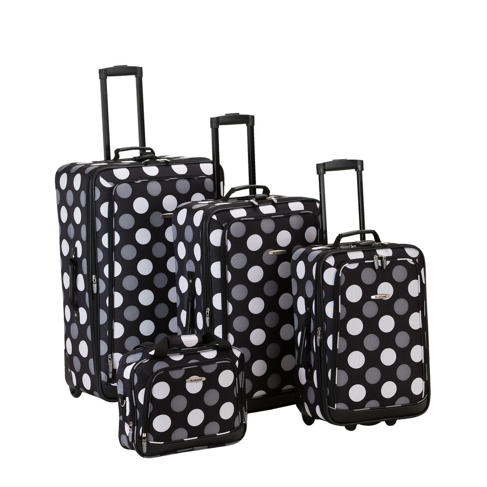 4Pc Blackdot Luggage Set, Blackdot. Picture 1