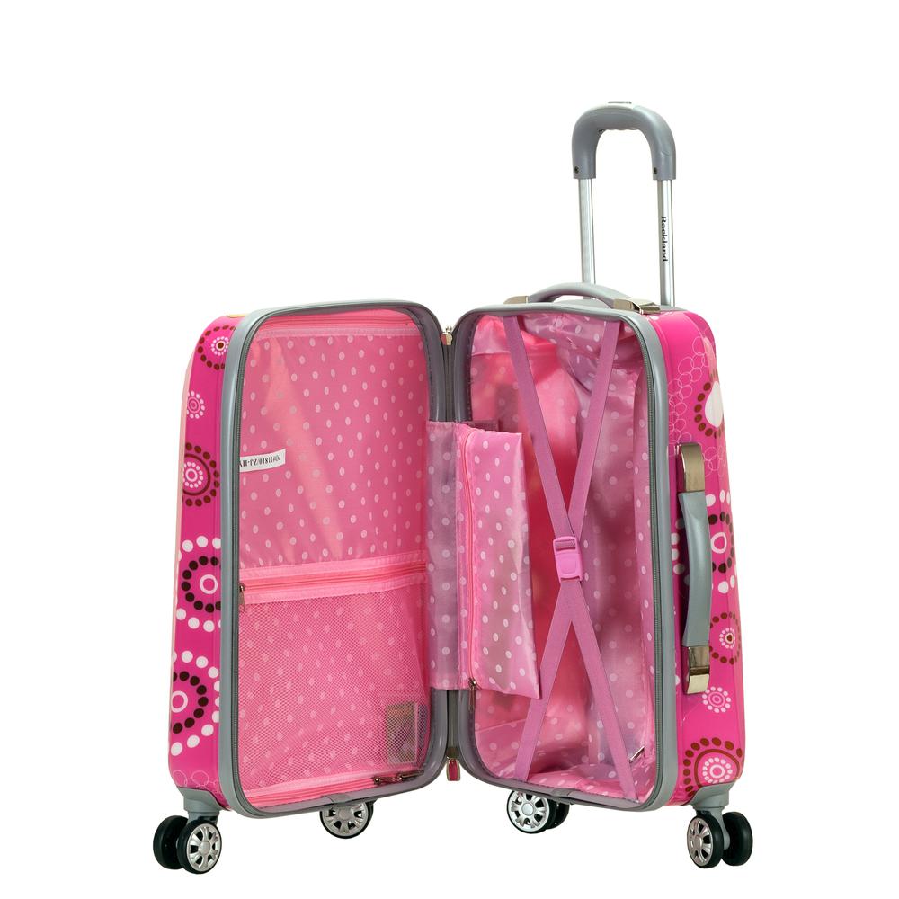 3Pc Vision Polycarbonate/Abs Luggage Set, Pink. Picture 4