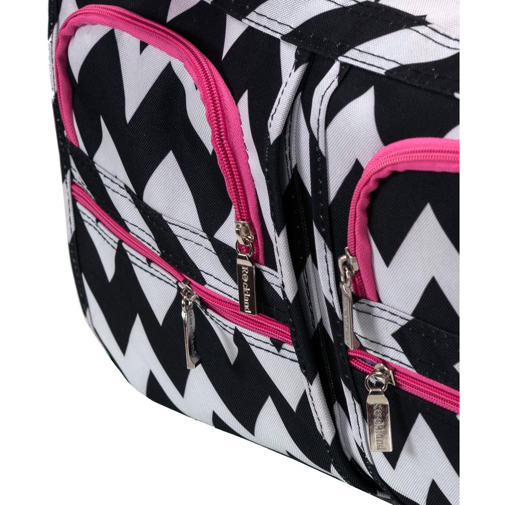 22" Rolling Duffle Bag, Pink Chevron. Picture 2