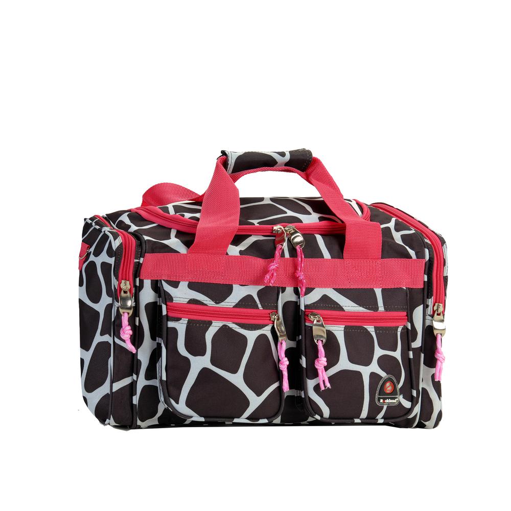 19" Tote Bag, Pink Giraffe. Picture 1