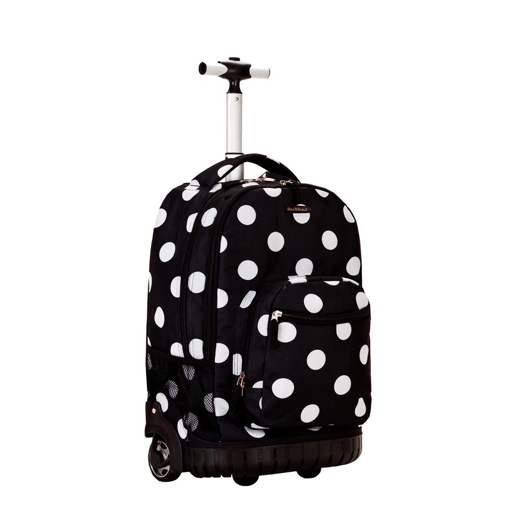 19" Rolling Backpack, Blackdot. Picture 1