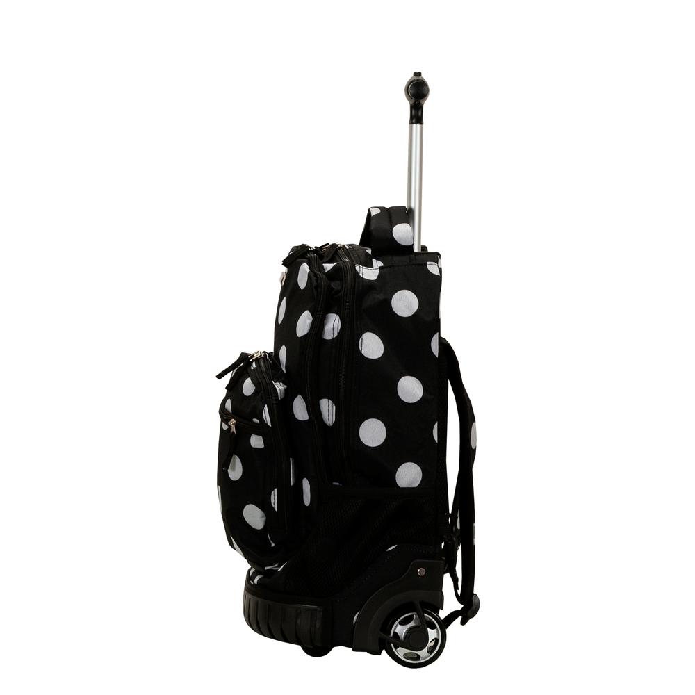 19" Rolling Backpack, Blackdot. Picture 2