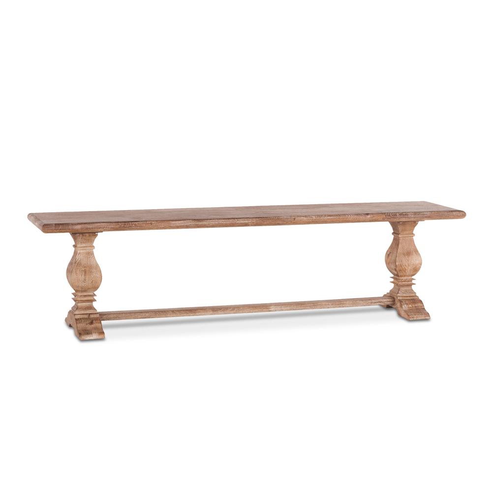 Pengrove 72-Inch Mango Wood Dining Bench in Antique Oak Finish. Picture 1
