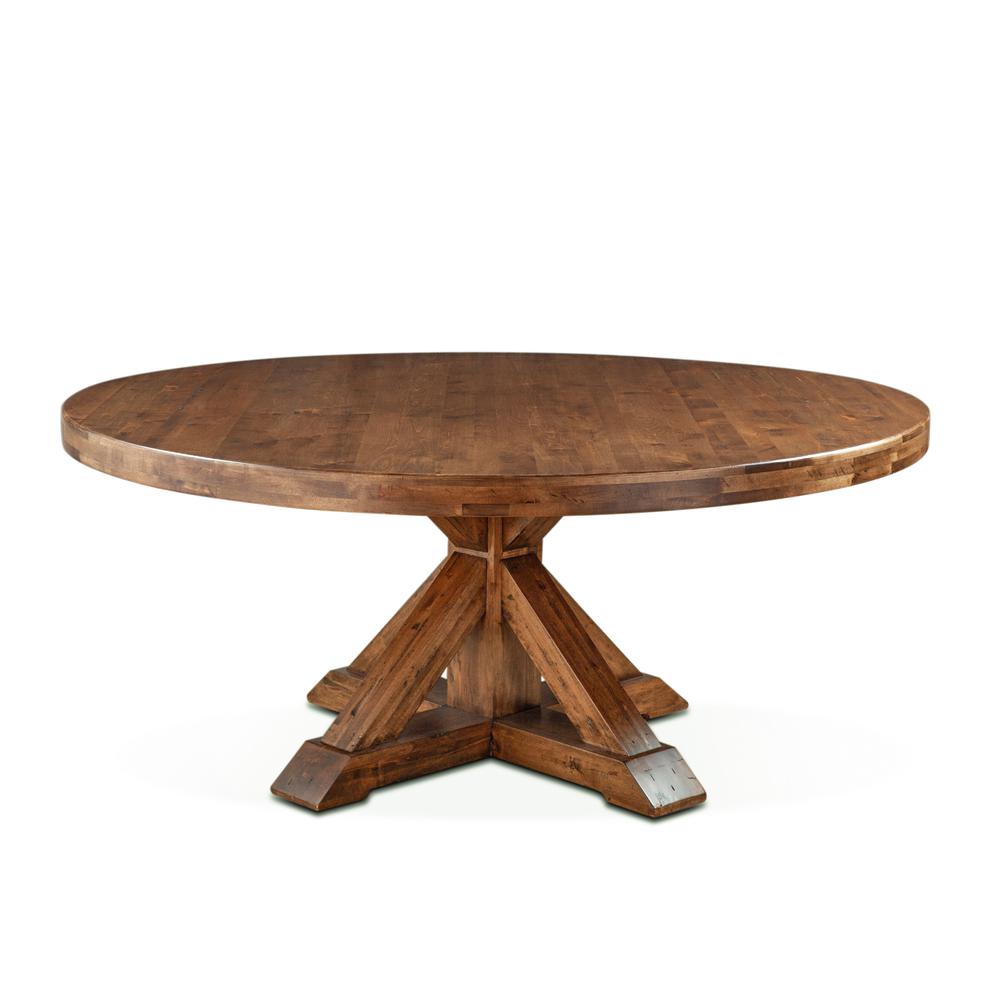 Sierra 60" Round Dining Table in Earth Finish. Picture 1