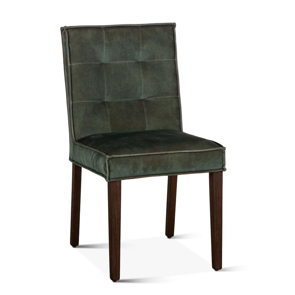 Avery Green Velvet Side Chairs S/2. Picture 2