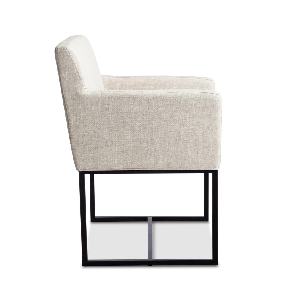 Rebel Off-White Linen Armchair. Picture 3
