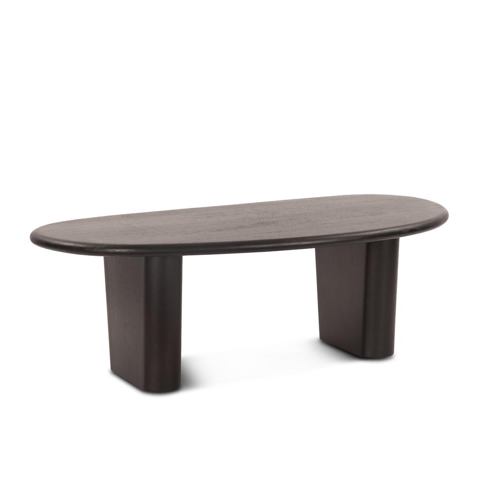 Oslo 54" Coffee Table in Black Mango Wood. Picture 5