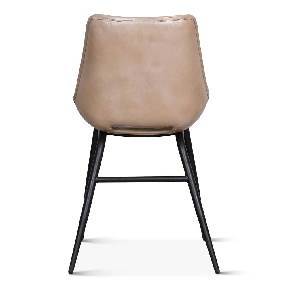 Brisbane Leather Dining Chair in Dusty Tan - set of 2. Picture 6