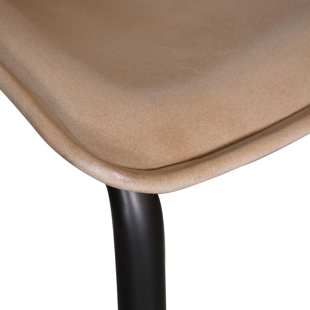 Brisbane Leather Dining Chair in Dusty Tan - set of 2. Picture 5