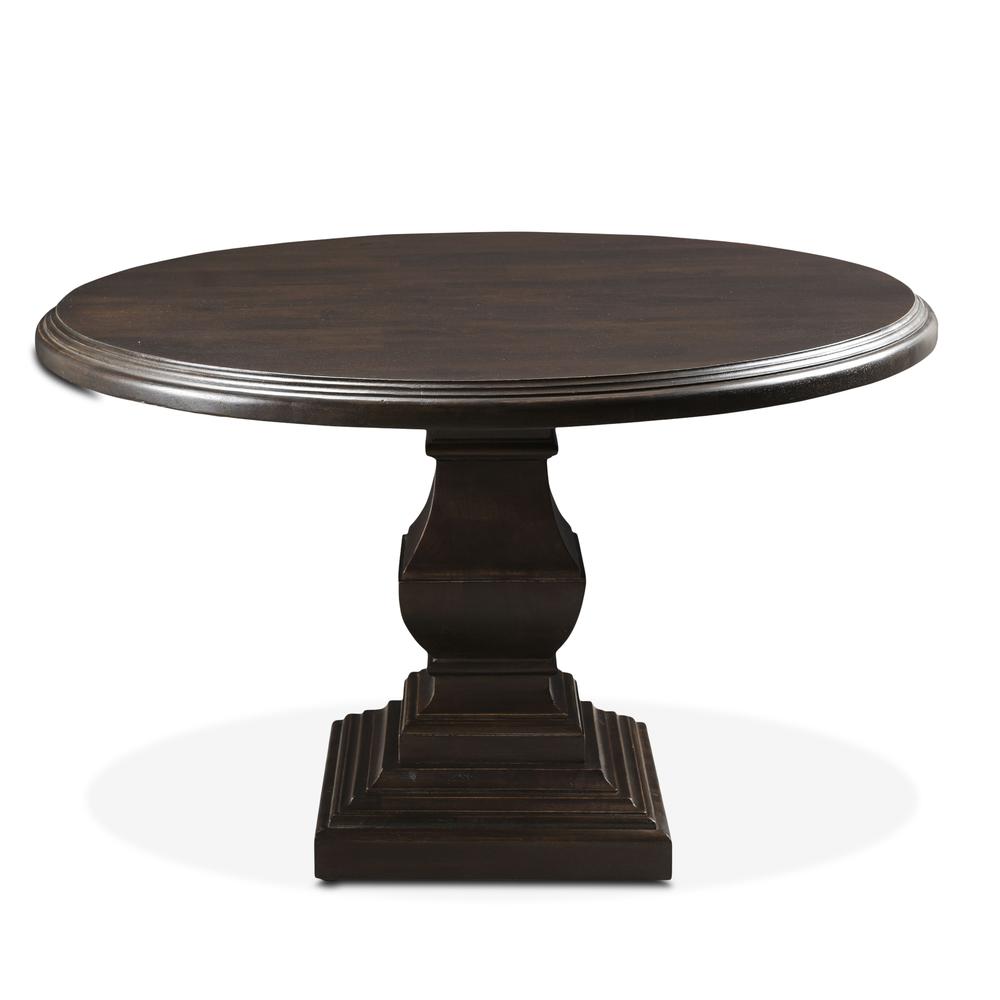 Toulon 60In Vintage Brown Round Dining Table. Picture 2