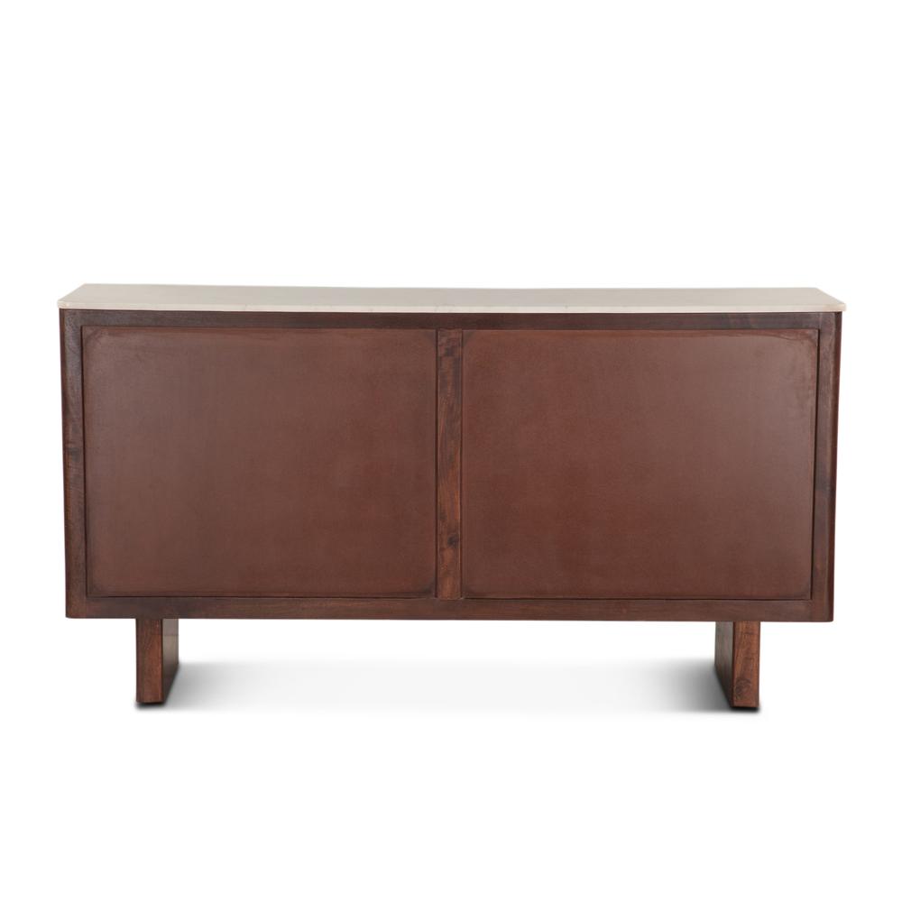 Positano 68in Mango Wood and White Marble Sideboard. Picture 7