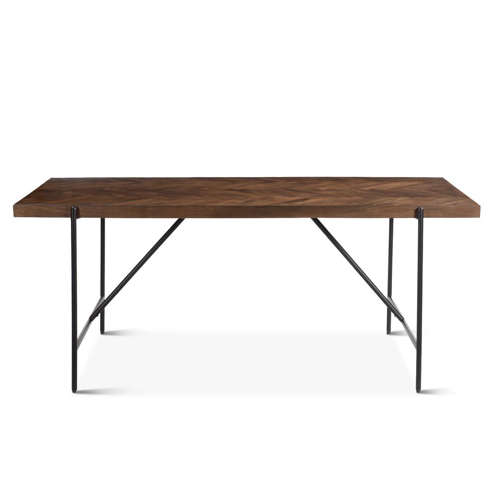 Allegro Dining Table in Mango Wood with Dark Brown Finish. Picture 1