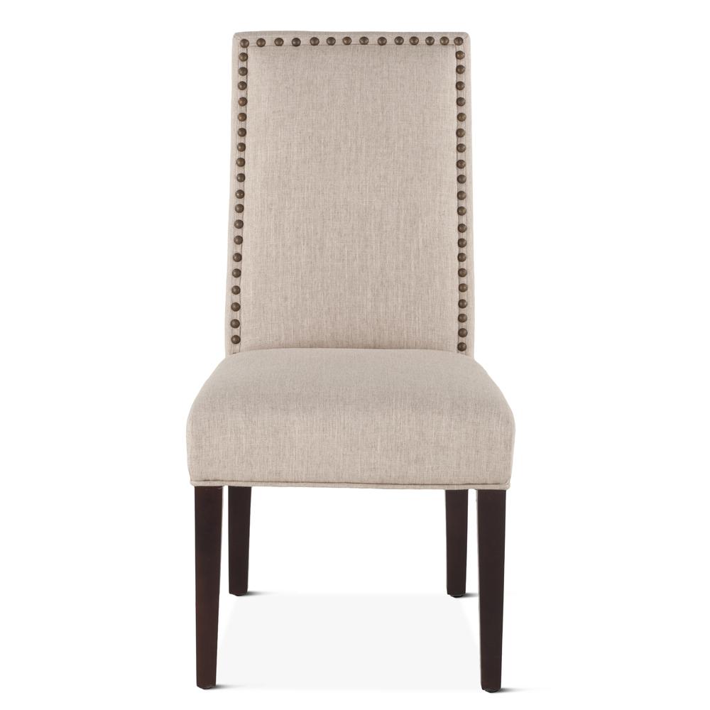 Jona Beige Linen Dining Chairs, Set of 2. Picture 1