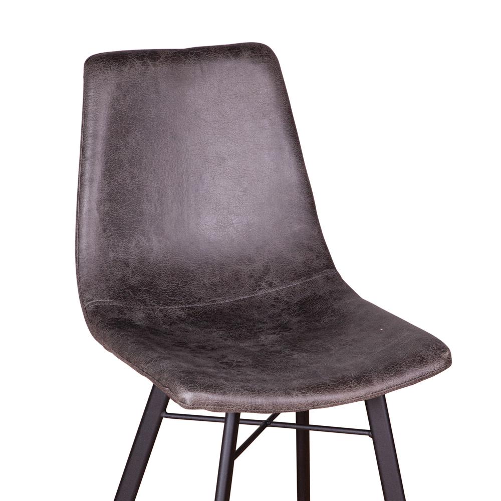 Hudson Mid Century Retro Counter Chair in Charcoal, 2pc. Picture 3
