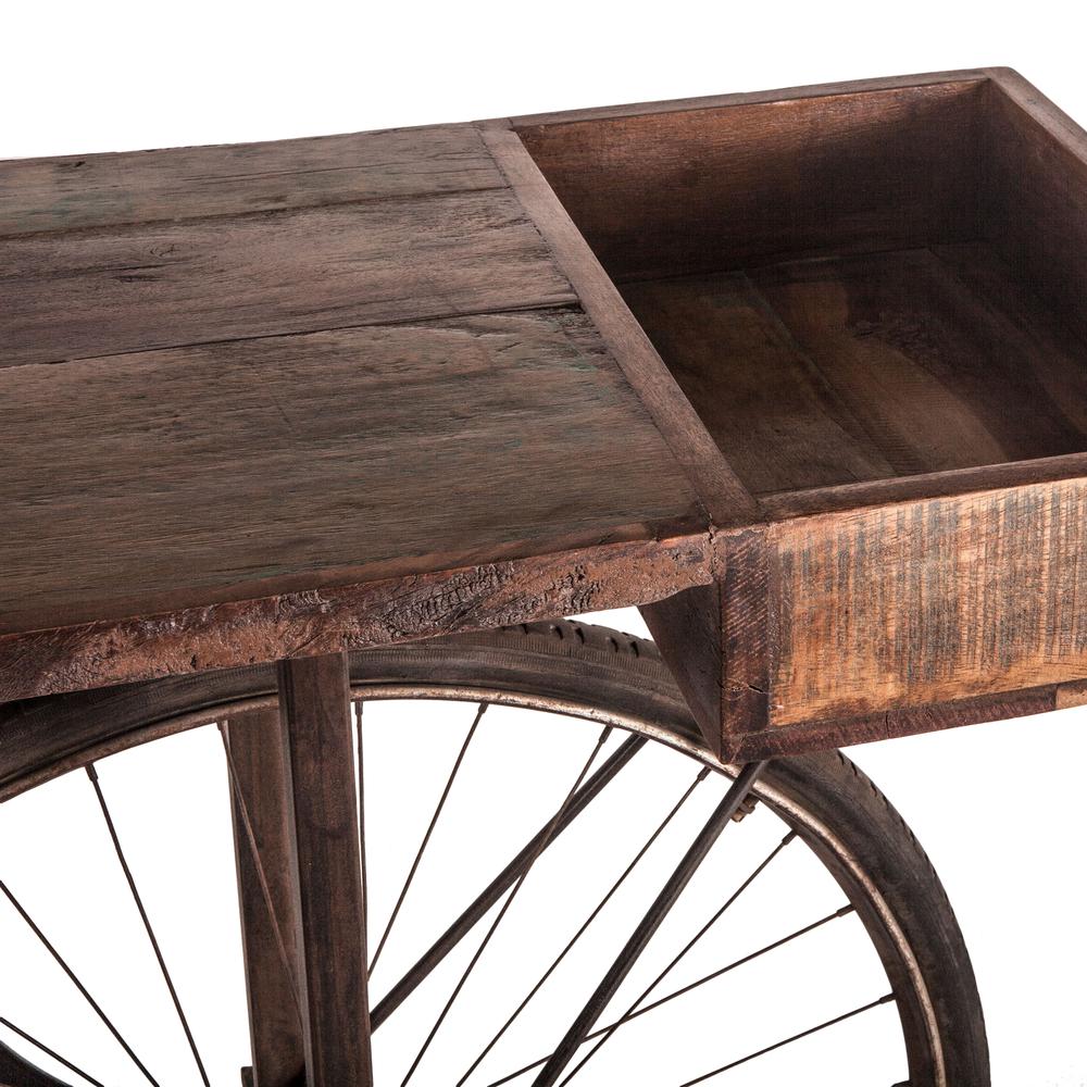 Paxton Reclaimed Teak Bicycle Console. Picture 2