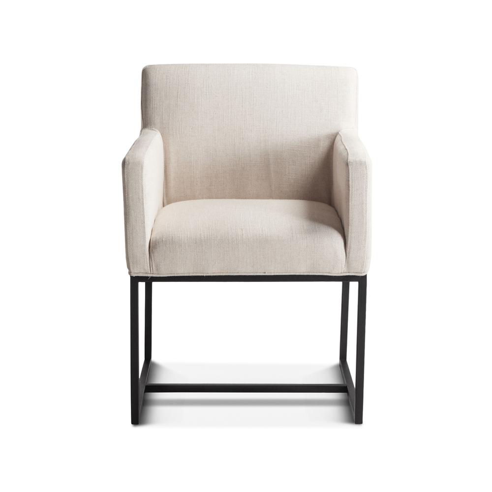 Rebel Off-White Linen Armchair. Picture 4