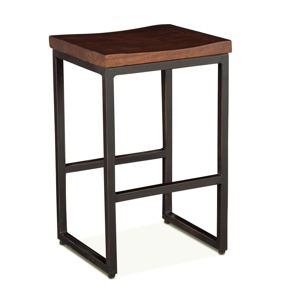 Amici 25.5-Inch Tall Acacia Wood Counter Stool. Picture 1