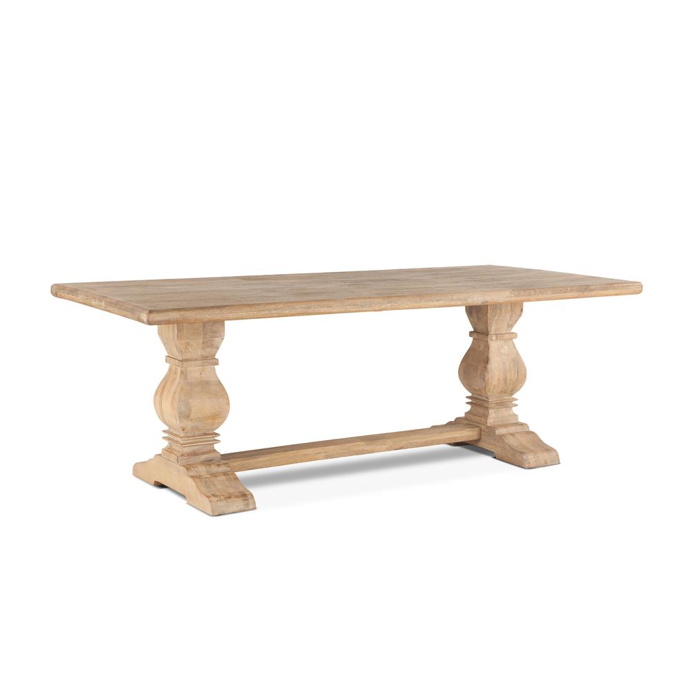 Pengrove 84-Inch Rectangle Mango Wood Dining Table in Antique Oak Finish. Picture 1