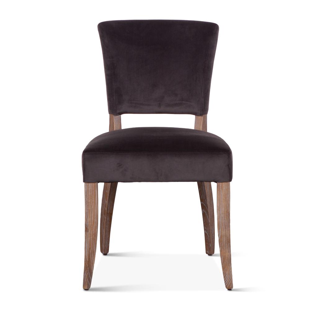 Portia Asphalt Velvet Side Chairs S/2. Picture 3