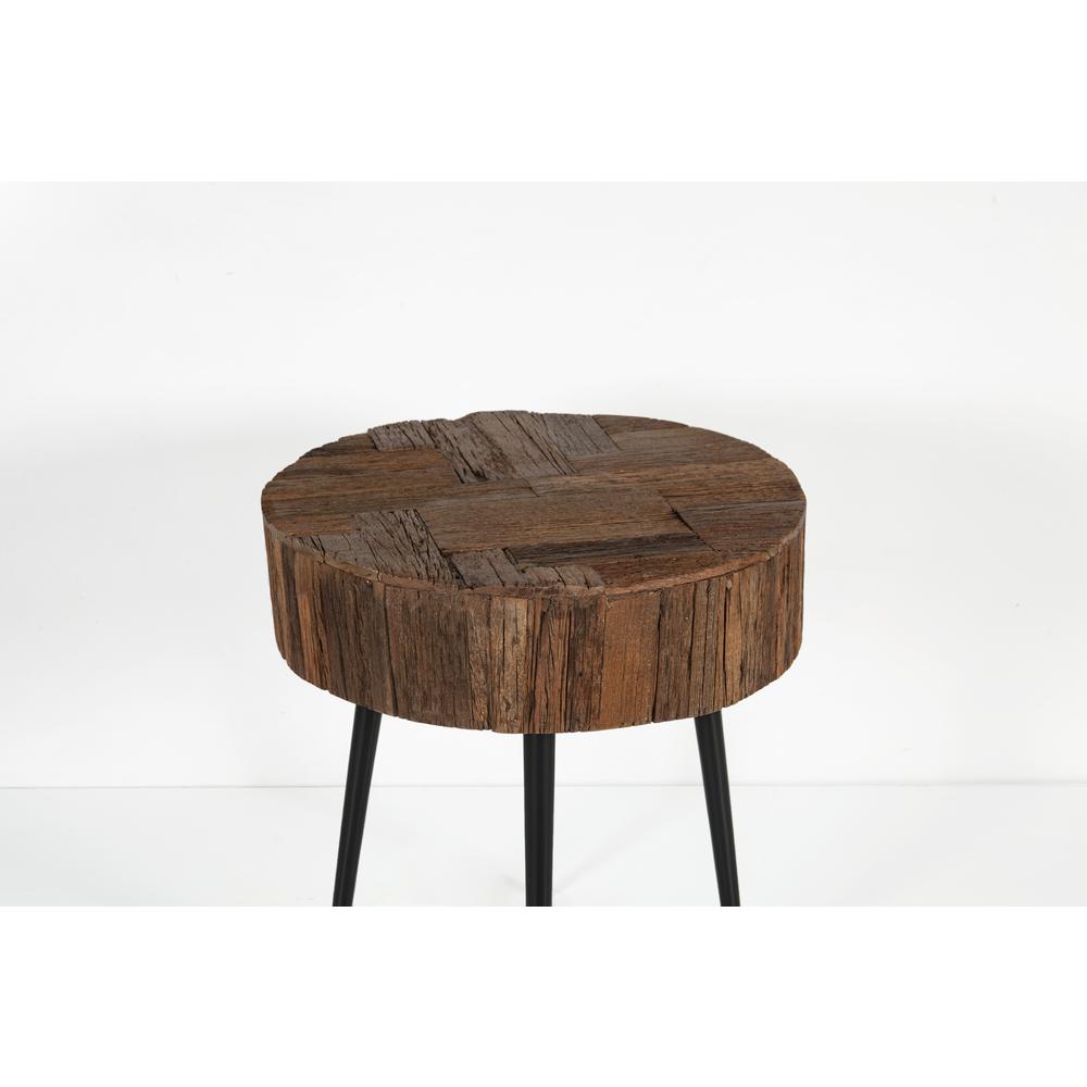 Palm Desert Reclaimed Wood Modern Side Table. Picture 2