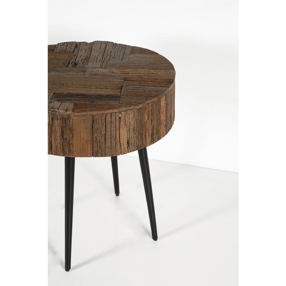 Palm Desert Reclaimed Wood Modern Side Table. Picture 3