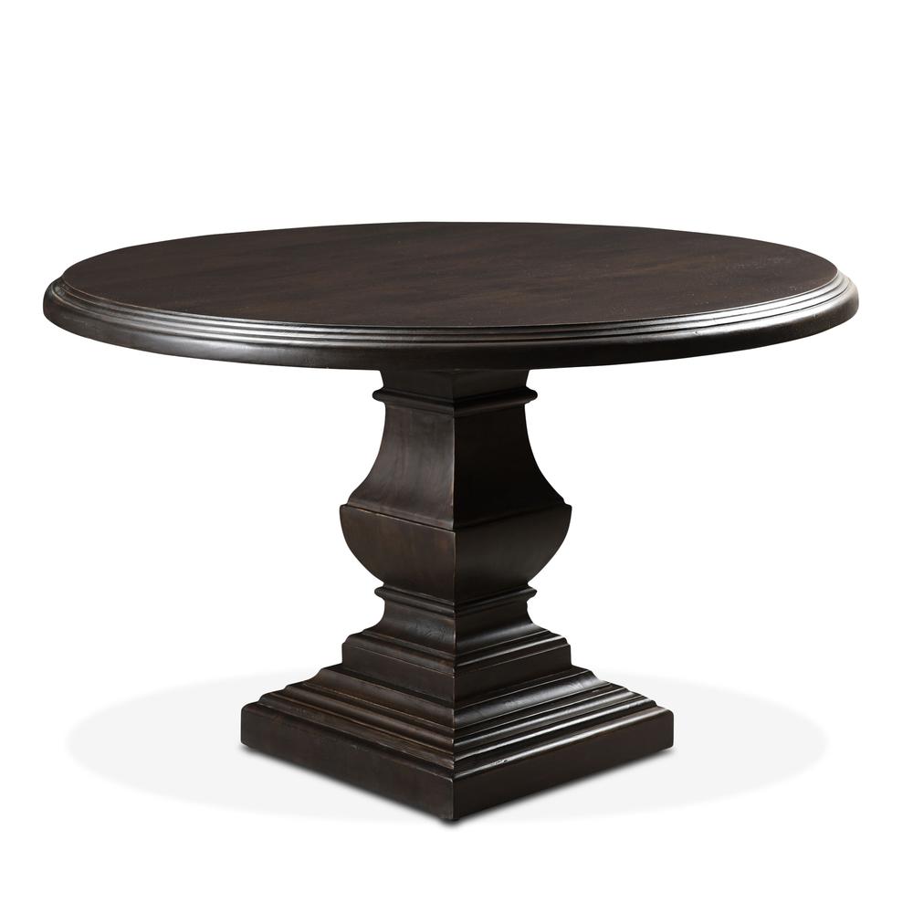 Toulon 60In Vintage Brown Round Dining Table. Picture 1