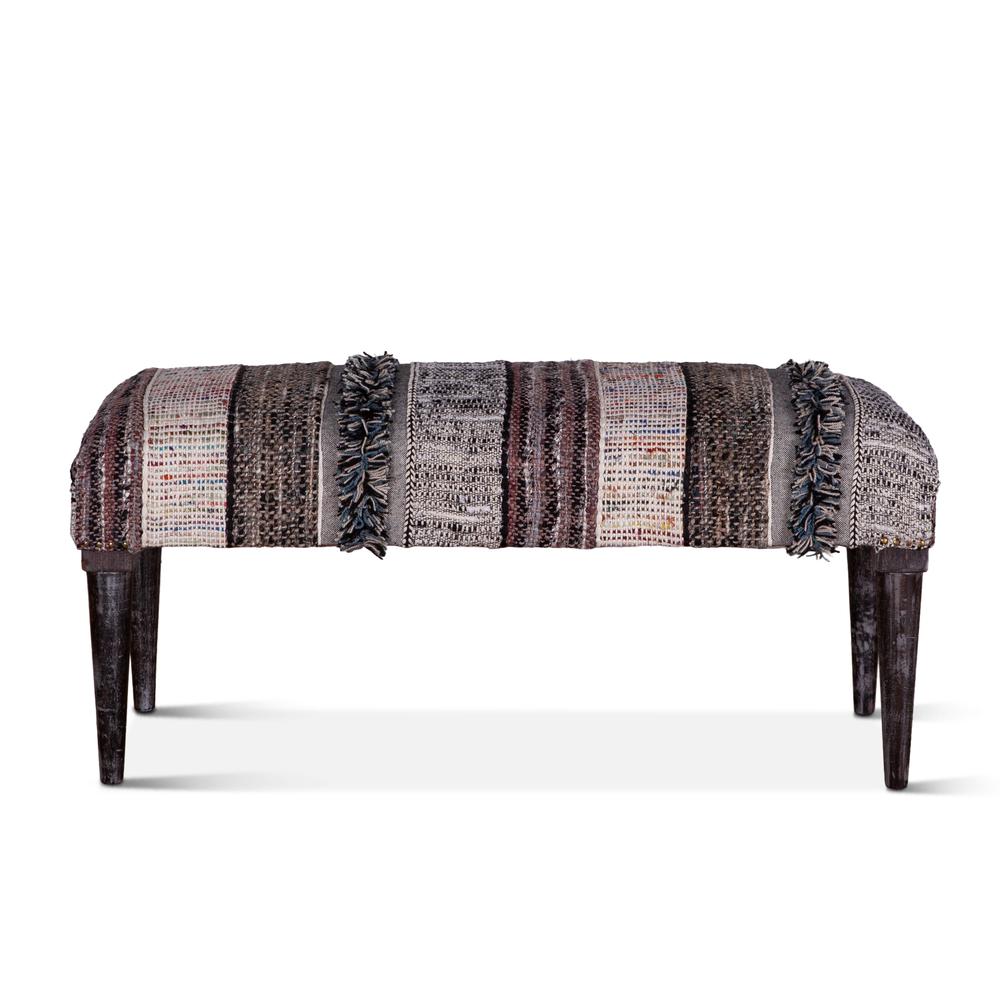 Algiers Upholstered Multi-Color Accent Bench. Picture 1