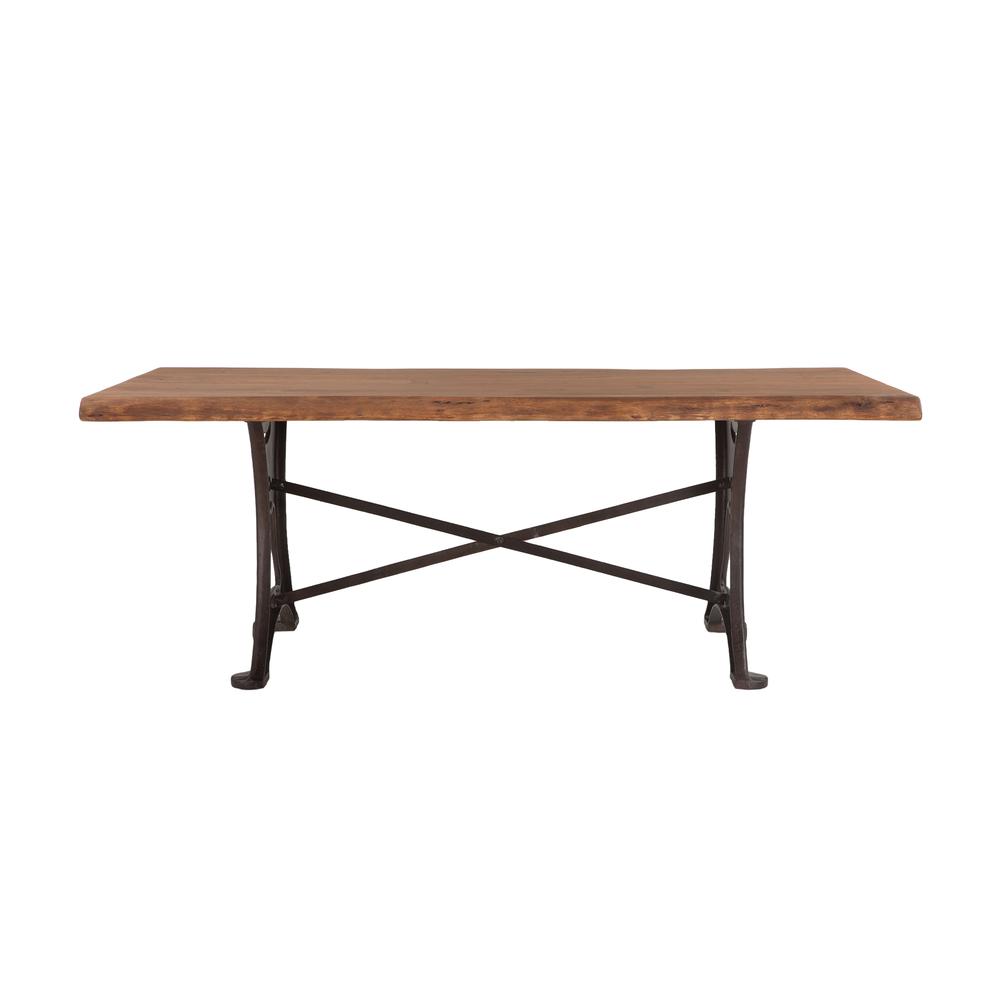 Acacia Wood Dining Table with Hand-Forged Iron Base, Belen Kox. Picture 2