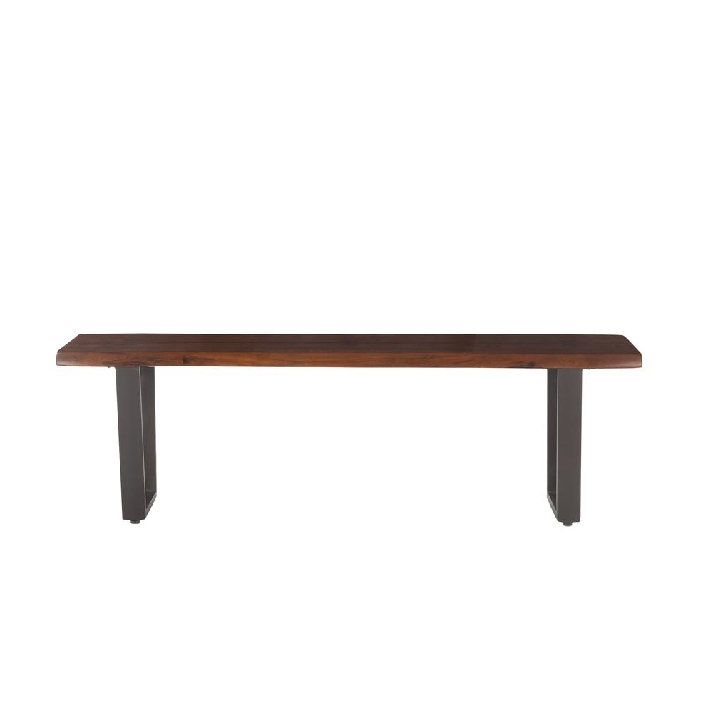 Belfrie 56-Inch Acacia Wood Dining Bench. Picture 5