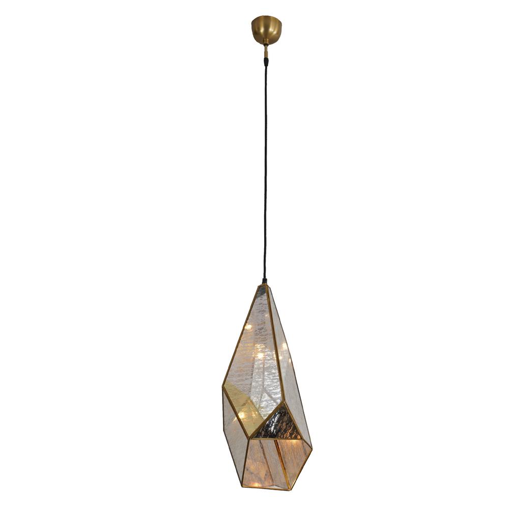 Bali Boho Glass Teardrop Hanging Pendant Light. Picture 2
