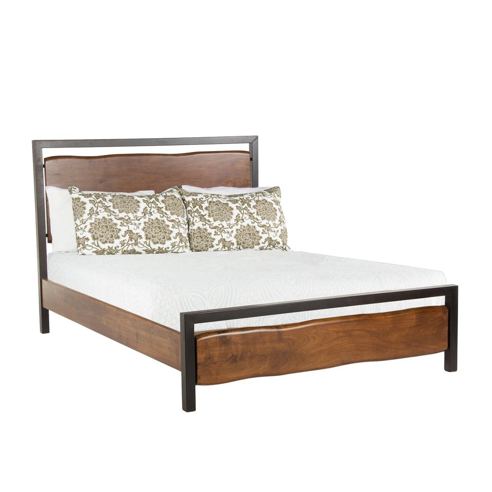 Glenwood Acacia Wood Queen Bed in Walnut Finish. Picture 17