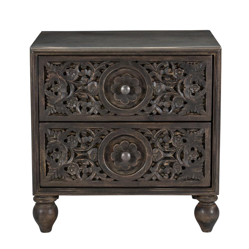 Haveli Vintage Brown Mango Wood Night Chest. Picture 5