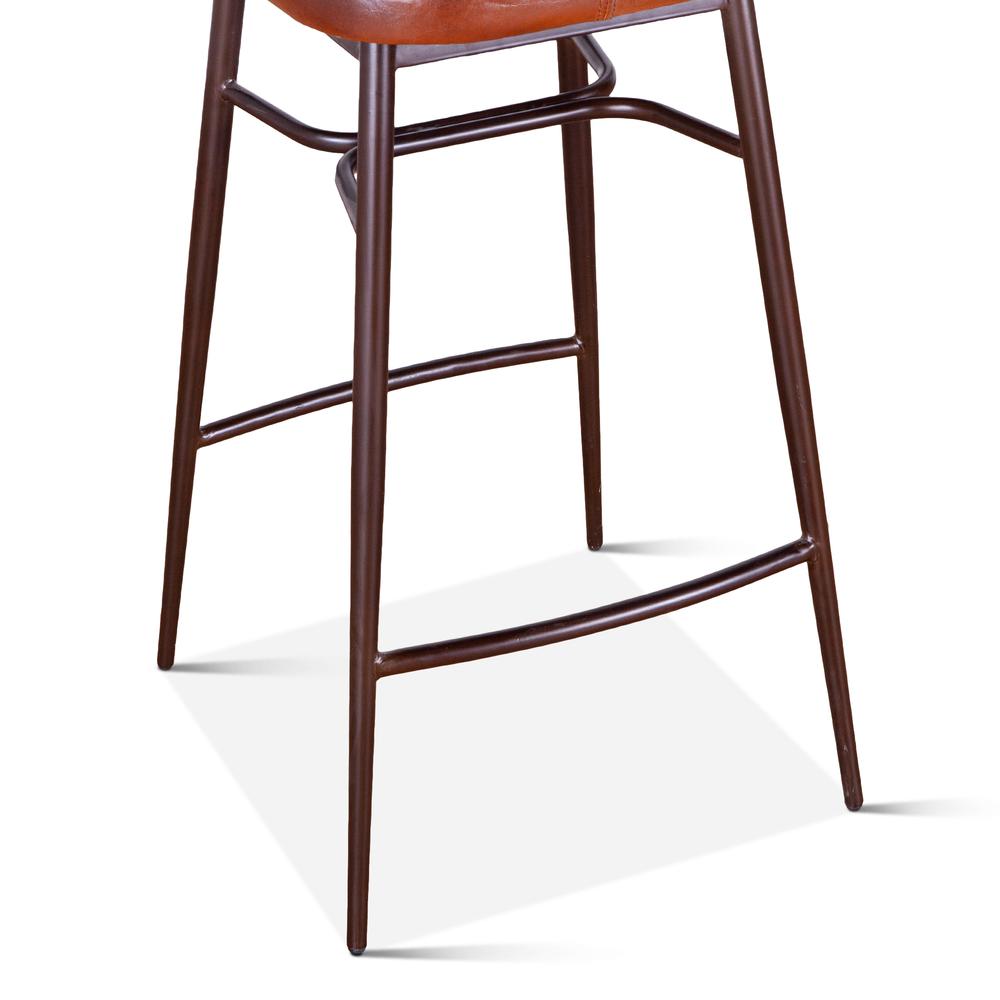 Hudson Backless Leather Bar Stool. Picture 5