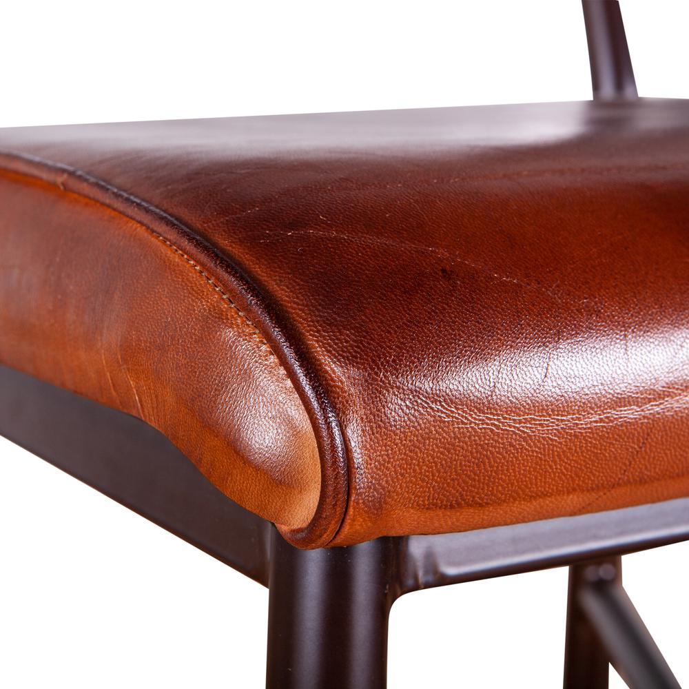 Hudson High Back Leather Bar Chair. Picture 3