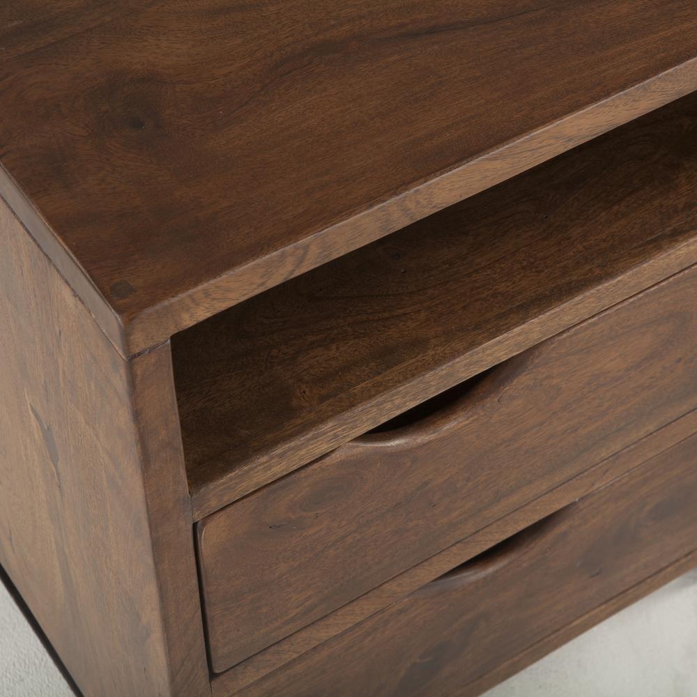Nottingham 23-Inch Acacia Wood Night Chest in Walnut Finish. Picture 22