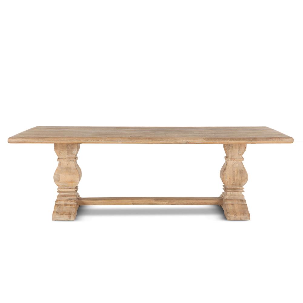 Pengrove 108-Inch Rectangle Mango Wood Dining Table in Antique Oak Finish. Picture 8
