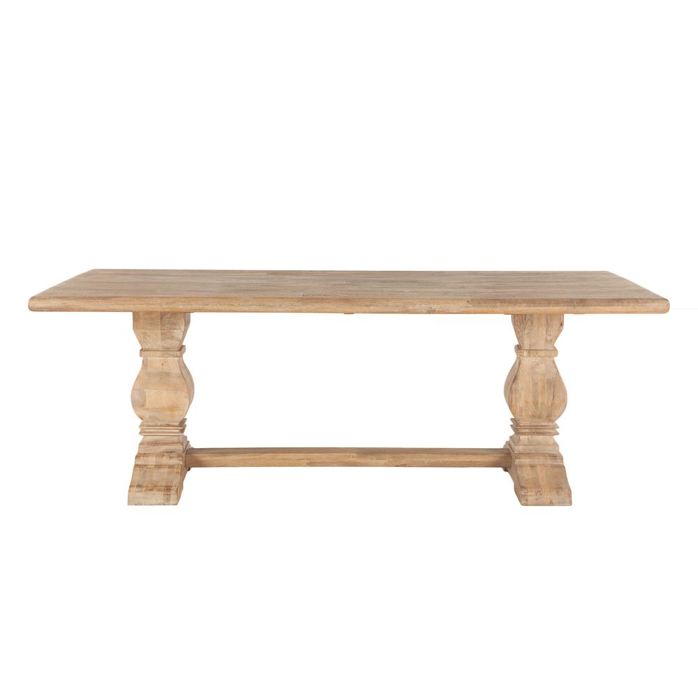 Pengrove 84-Inch Rectangle Mango Wood Dining Table in Antique Oak Finish. Picture 5