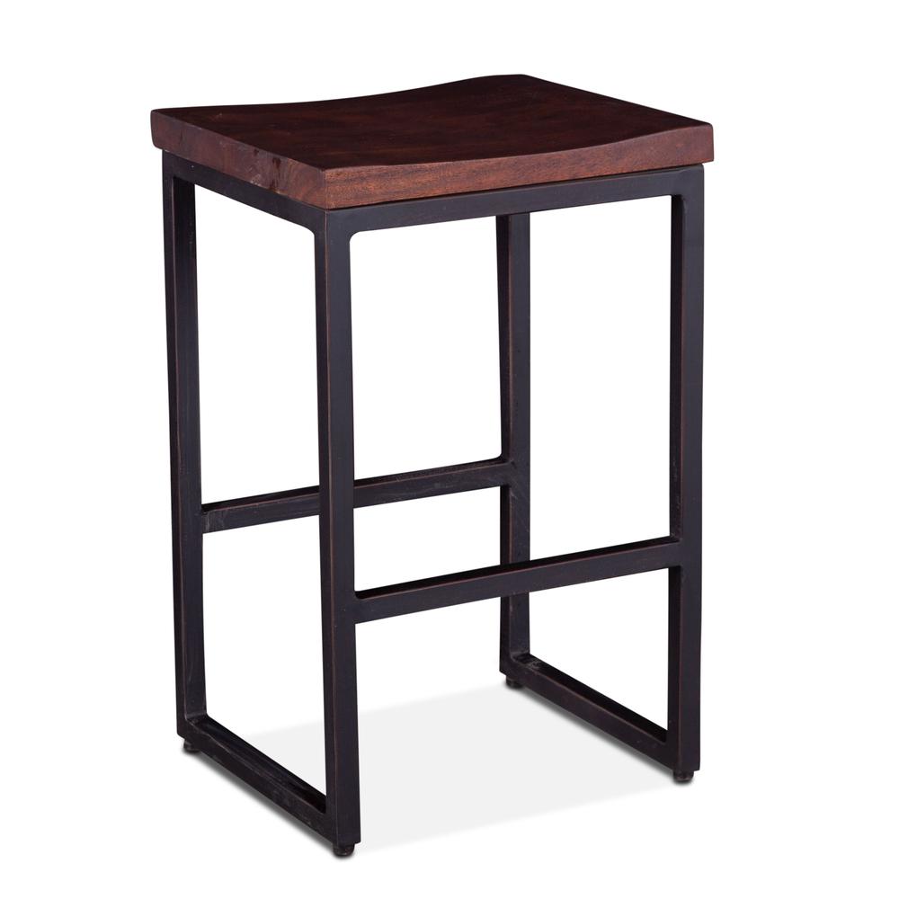 Amici 25.5-Inch Tall Acacia Wood Counter Stool. Picture 4