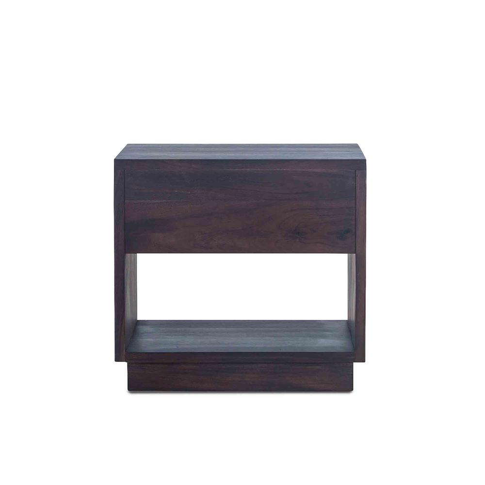 Palermo 24-Inch Acacia Wood Live Edge Night Chest in Raw Walnut Finish. Picture 7