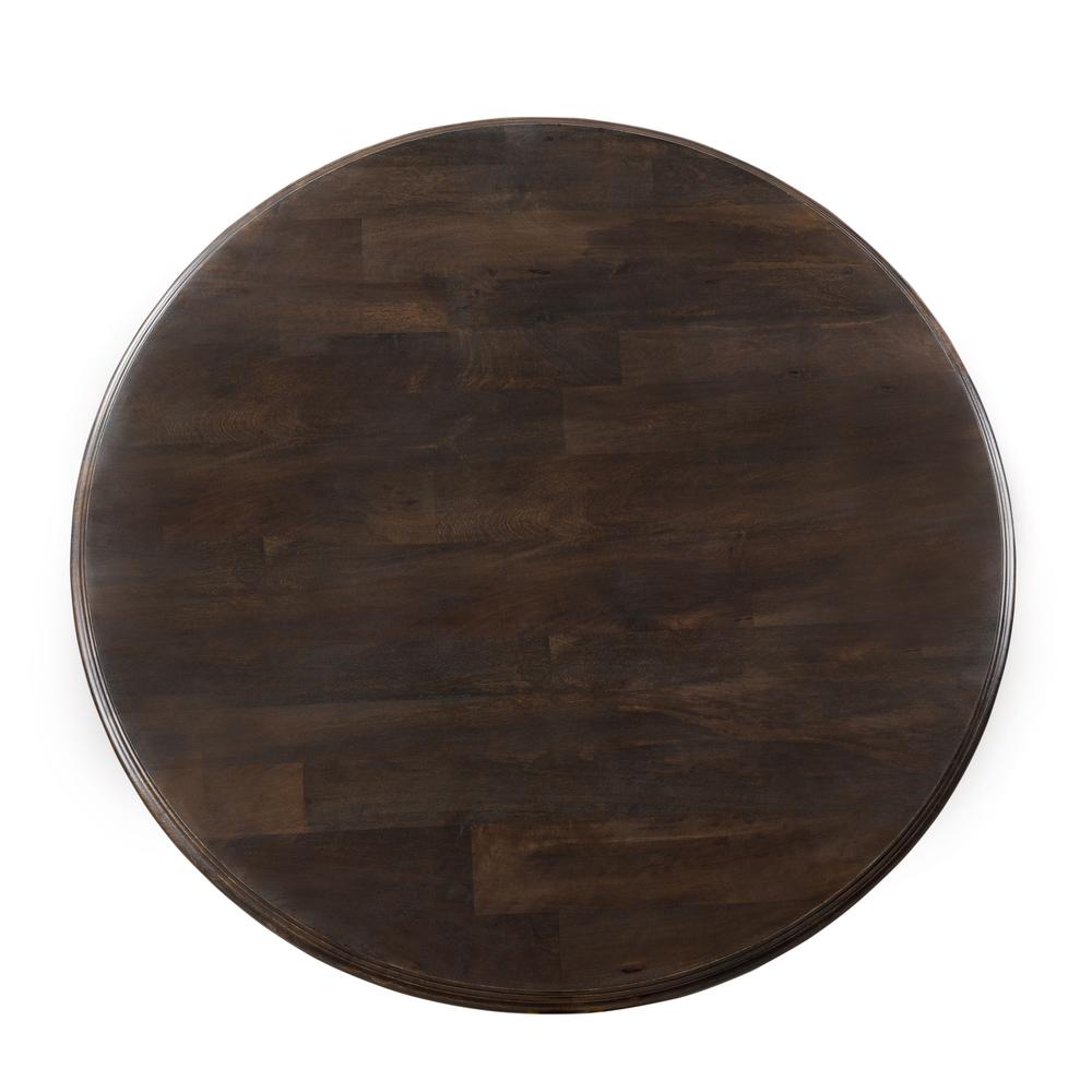 Toulon 60In Vintage Brown Round Dining Table. Picture 7