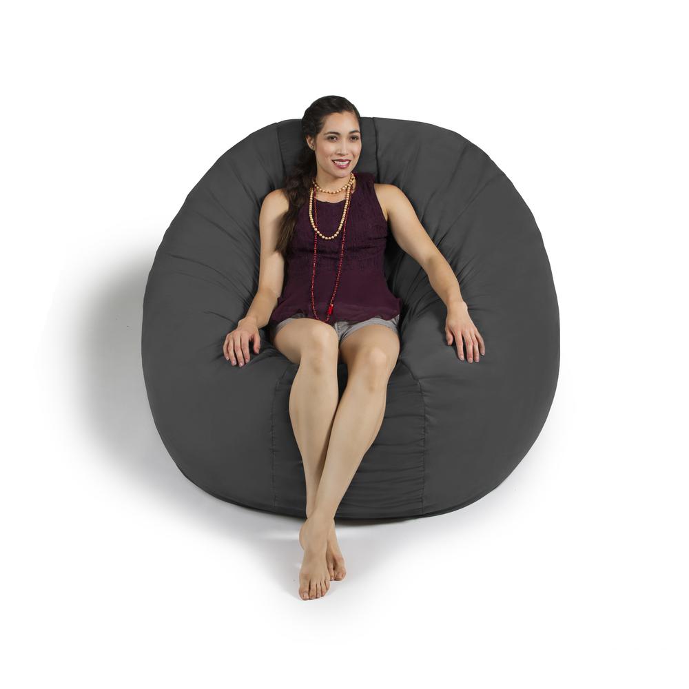 Jaxx 6' Cocoon Bean Bag, Charcoal. The main picture.