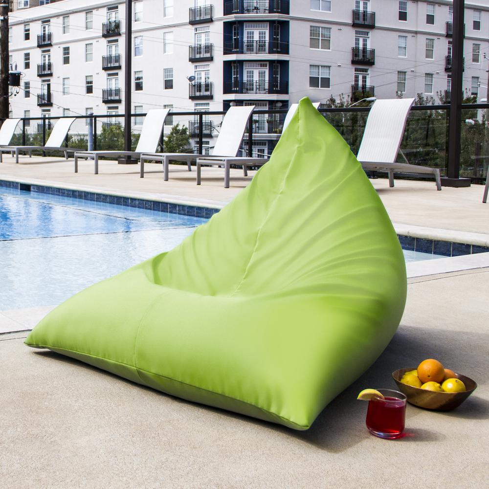 Jaxx Twist Outdoor Patio Bean Bag Chair, Lime. Picture 3