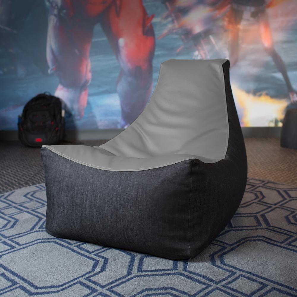 Jaxx Pixel Bean Bag Gamer Chair, Charcoal. Picture 4