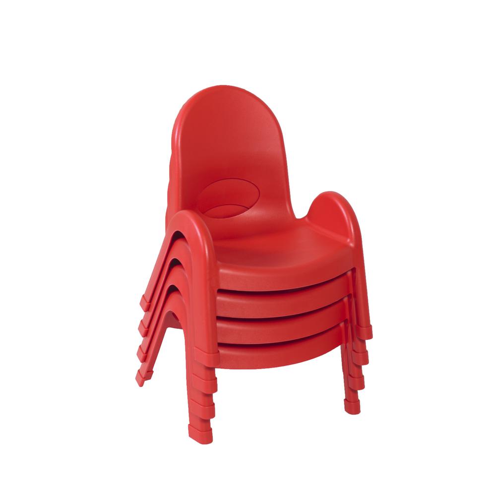 Value Stack™ 5" Child Chair - 4 Pack - Candy Apple Red. Picture 1