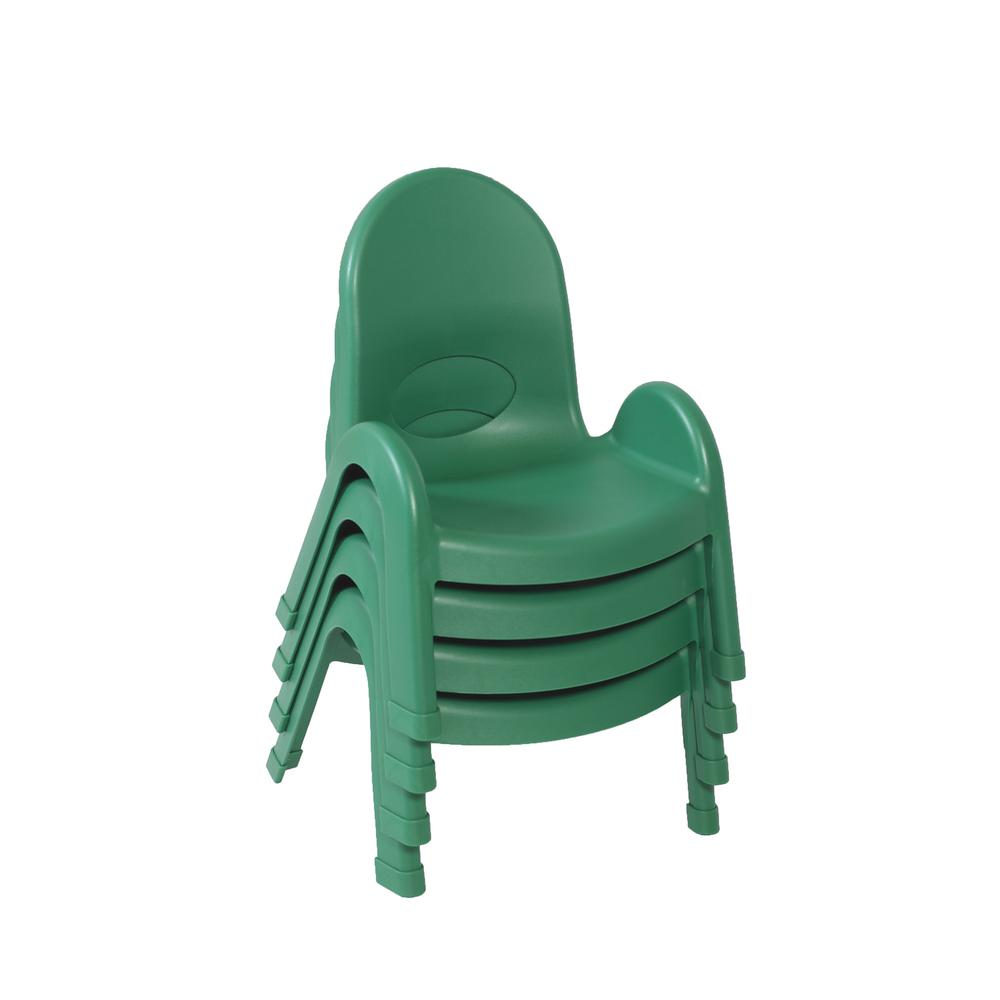 Value Stack™ 7" Child Chair - 4 Pack - Shamrock Green. Picture 1