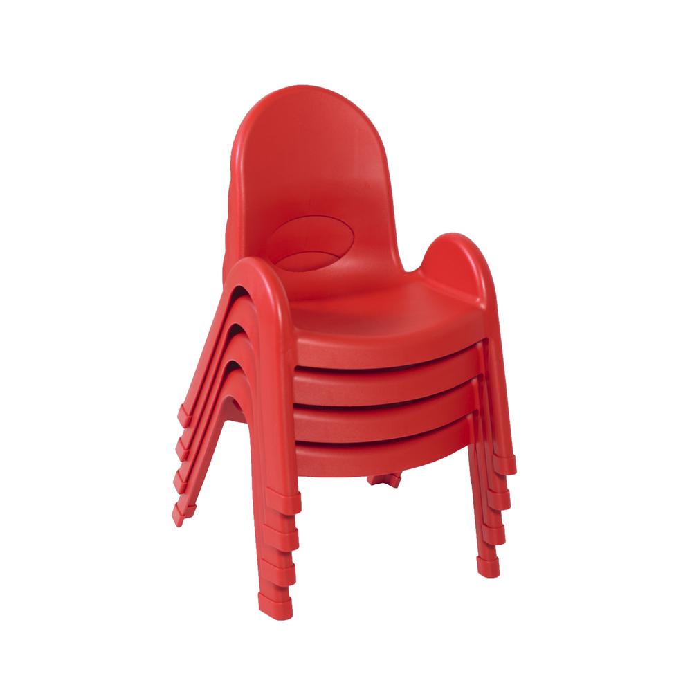 Value Stack™ 7" Child Chair - 4 Pack - Candy Apple Red. Picture 1