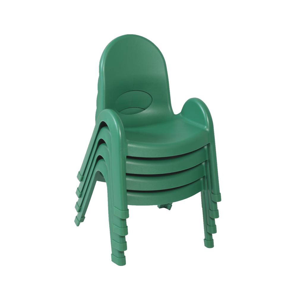 Value Stack 9" Child Chair - Shamrock Green. Picture 3