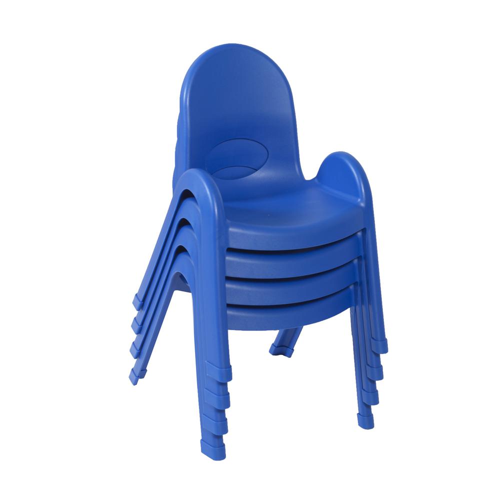 Value Stack™ 11" Child Chair - 4 Pack - Royal Blue. Picture 1