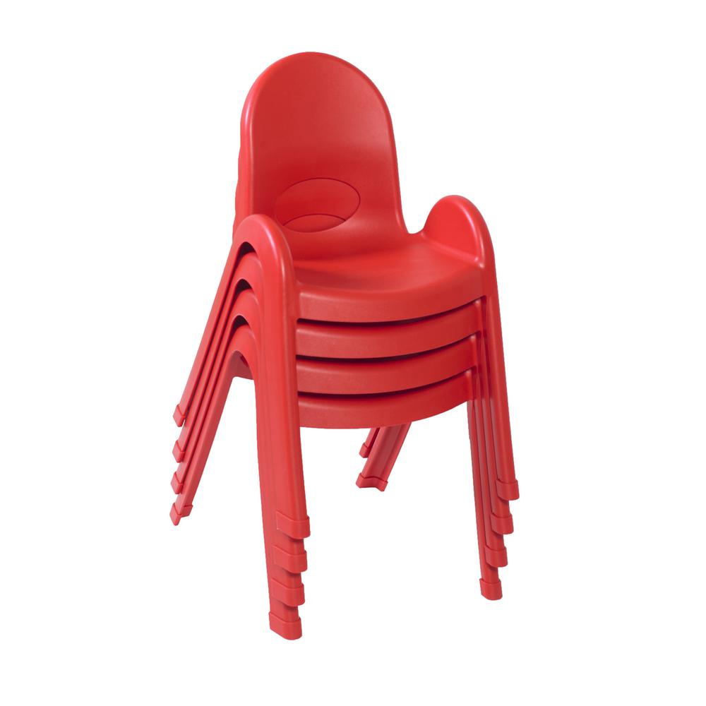 Value Stack™ 13" Child Chair - 4 Pack - Candy Apple Red. Picture 1