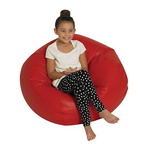 35" Round Bean Bag - Red. Picture 1
